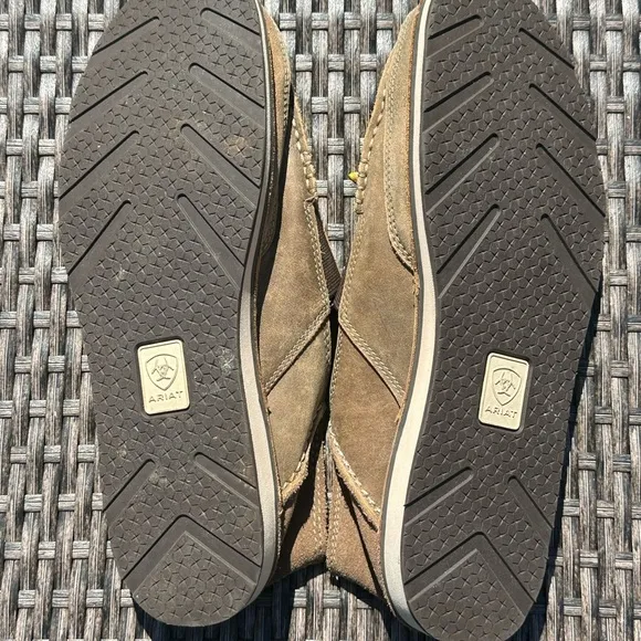 Ariat Tan Slip-On Loafers with Suede Finish