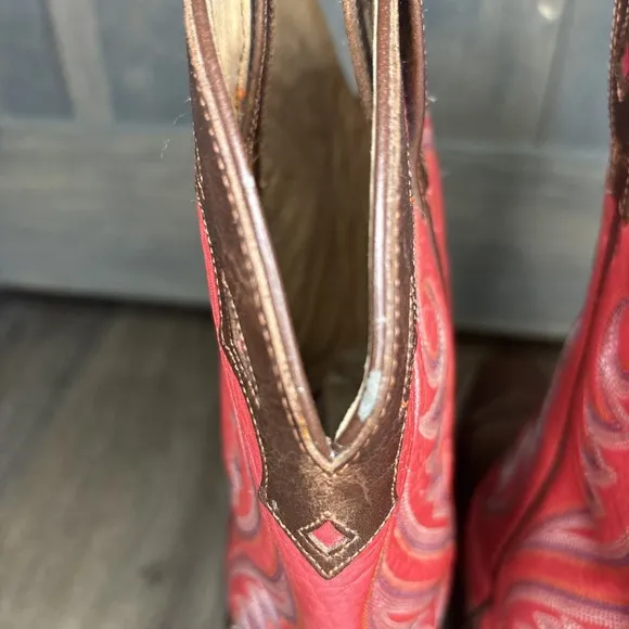 Ariat Women's Legend Boots 15875 Western Cowgirl Leather Red Brown Size 8.5