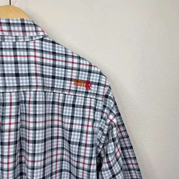 ARIAT WORK FR Men's Size L Flame Resistant Work Button Down Shirt