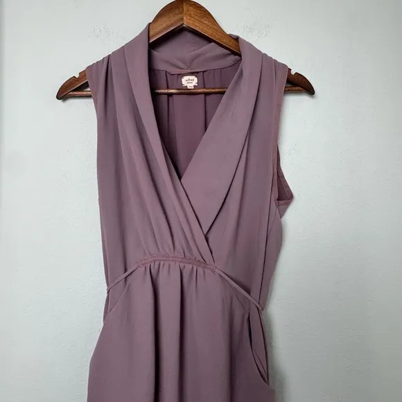 Aritzia Wilfred Sabine Wrap Front Mini Dress Mauve/Purple Size Medium