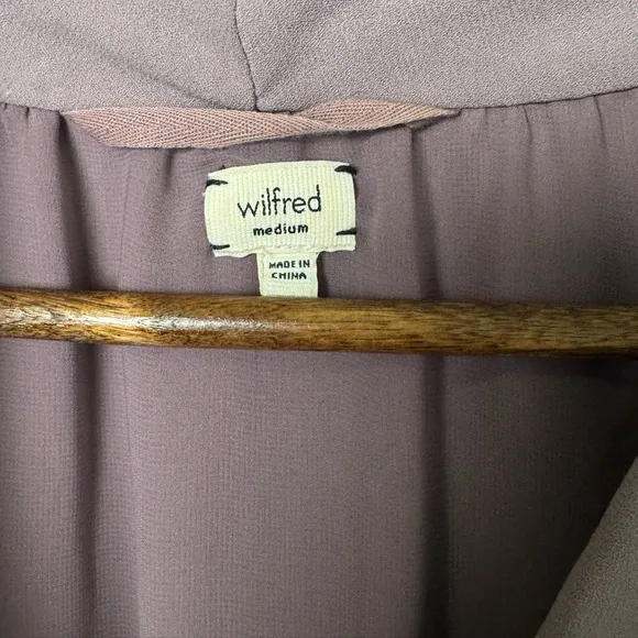 Aritzia Wilfred Sabine Wrap Front Mini Dress Mauve/Purple Size Medium
