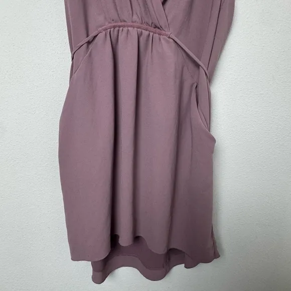 Aritzia Wilfred Sabine Wrap Front Mini Dress Mauve/Purple Size Medium