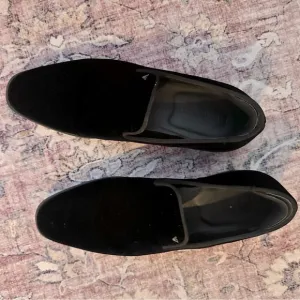 Armani Like New suede Velvet Loafers slip on dress shoes, groom wedding evening