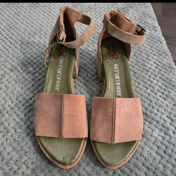 A.S. 98 Crue Block Heel Sandals fit like 10.5