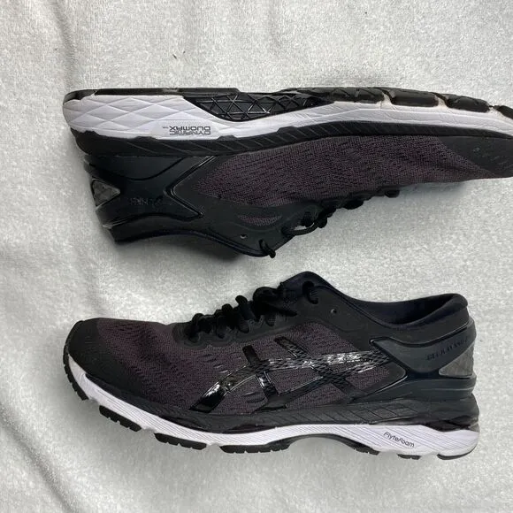Asics Gel Kayano 24 Mens 8.5 Black Running Shoes Stability Sneakers Athleisure