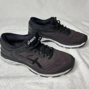 Asics Gel Kayano 24 Mens 8.5 Black Running Shoes Stability Sneakers Athleisure