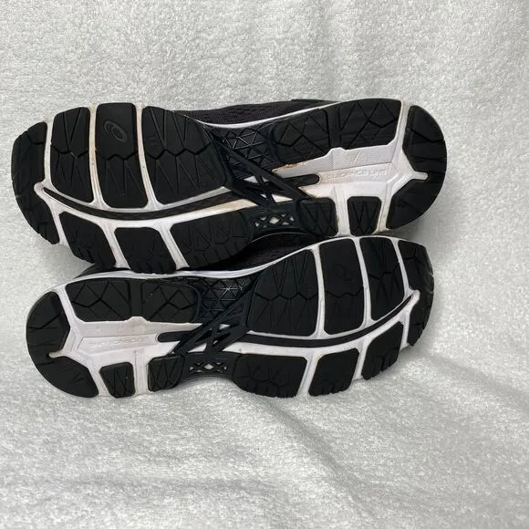 Asics Gel Kayano 24 Mens 8.5 Black Running Shoes Stability Sneakers Athleisure