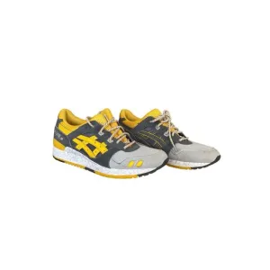 Asics Mens Grey Gold Fusion Lace Up Gel Lyte 3 Sneakers Athletic Shoes Size 10