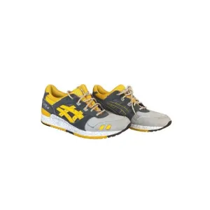 Asics Mens Grey Gold Fusion Lace Up Gel Lyte 3 Sneakers Athletic Shoes Size 10