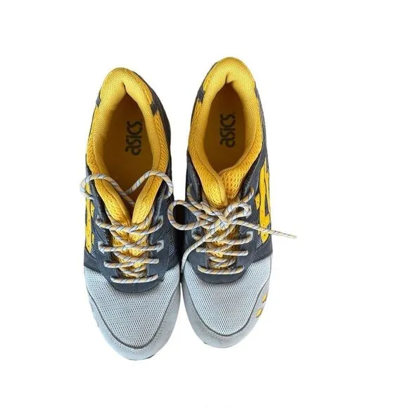 Asics Mens Grey Gold Fusion Lace Up Gel Lyte 3 Sneakers Athletic Shoes Size 10