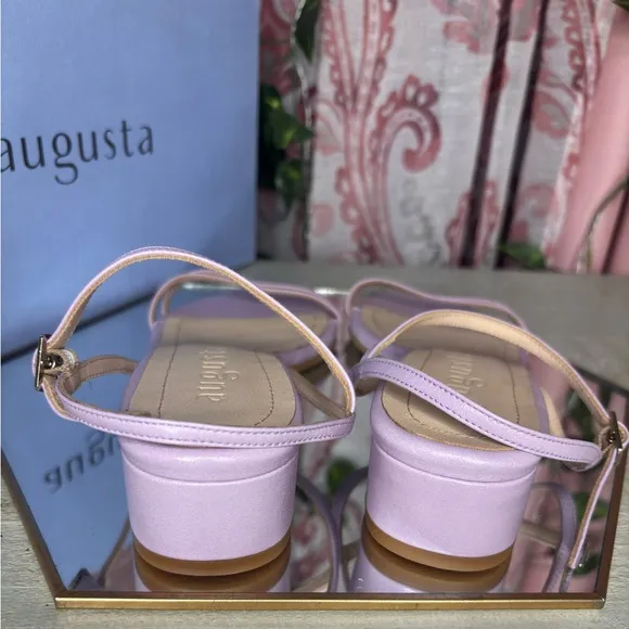 Augusta-Maisie Lilac Lambskin Leather Women’s Heeled Sandals EU 36 US 5.5