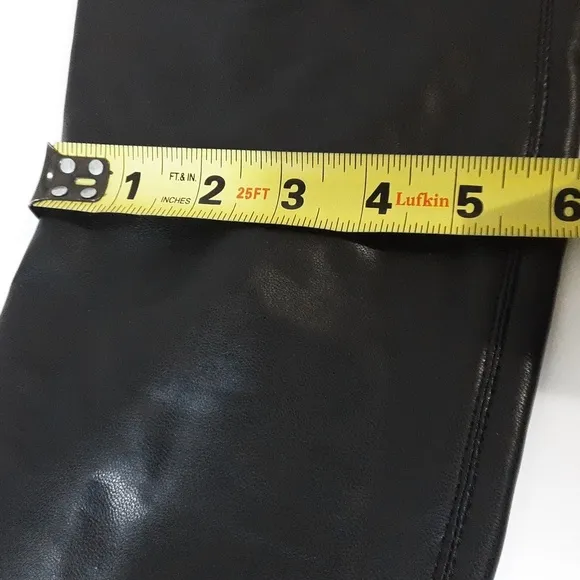 Azalea Wang Eureva Over-The-Knee Boot women 6 vegan leather black retro Y2K