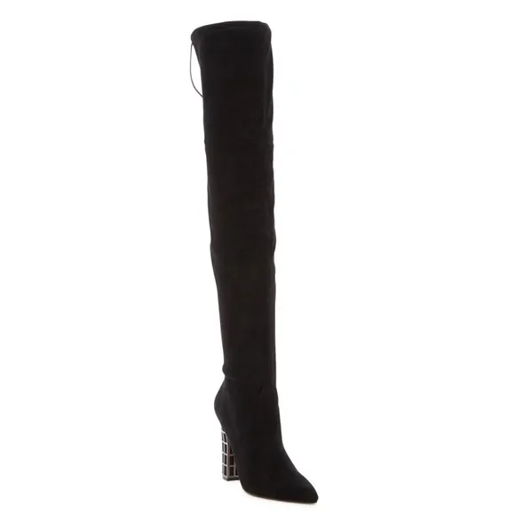 B Brian Atwood Synthetic Marney Caged Heel Over-the-knee Boots sz 10
