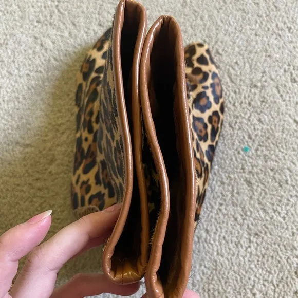 B. Makowsky calf hair leopard print ankle boots mob wife