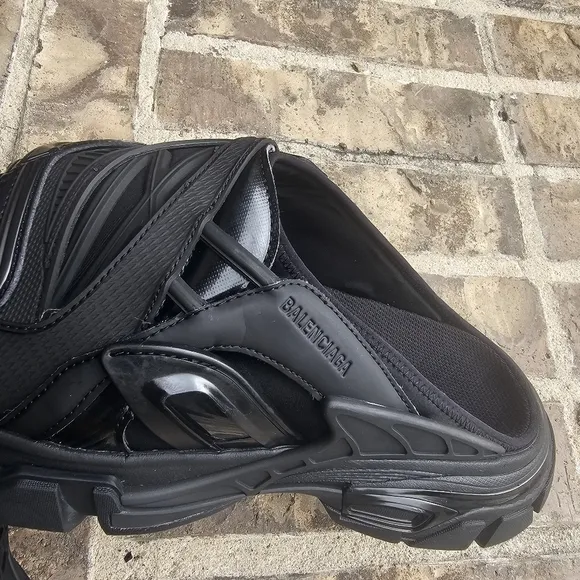 Balenciaga Black Quilted Sandals Size 11