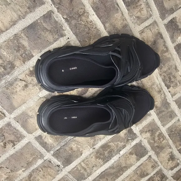 Balenciaga Black Quilted Sandals Size 11