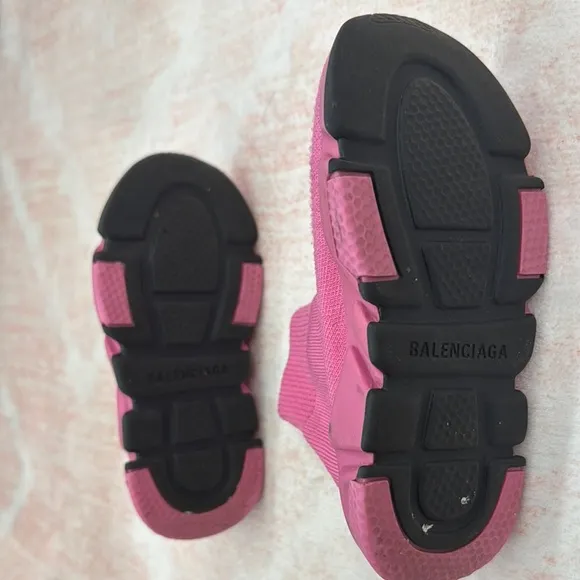 Balenciaga Fuchsia Knit Sneakers