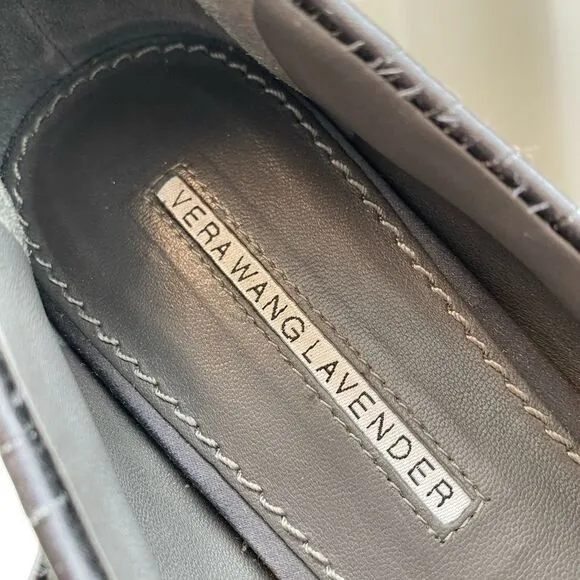 Ballet ore style Vera Wang Lavender flats grey fabric rushed  7 balletcore