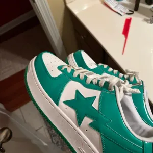 Bape Green and White Sneakers Classic Style
