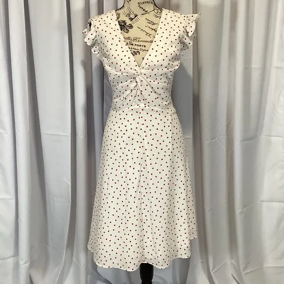 Bar III White Polka Dot Dress NWOT Size XL