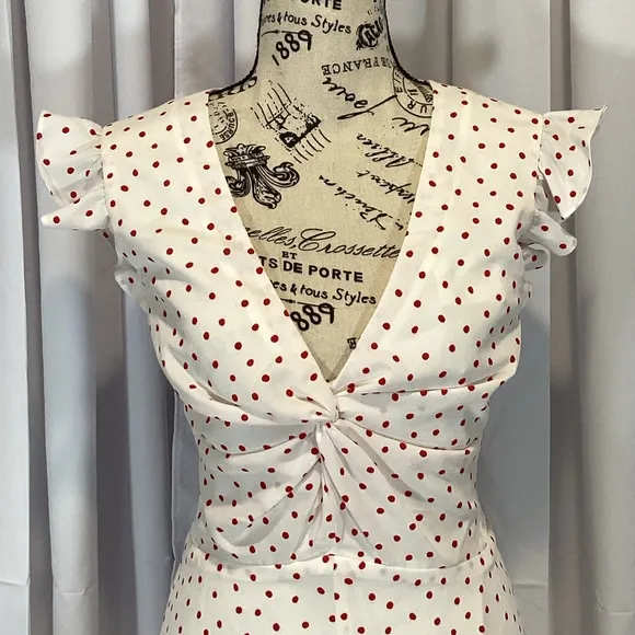 Bar III White Polka Dot Dress NWOT Size XL
