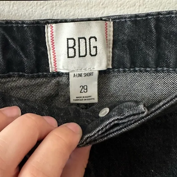 BDG urban outfitters asymmetrical a-line cutoff denim shorts