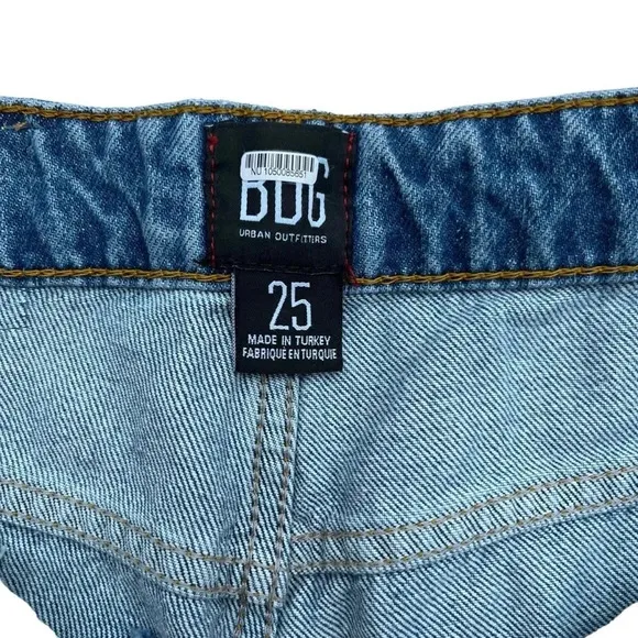 BDG (Urban Outfitters) NWT Denim Midi High Rise Raw Hem Distressed Size 25