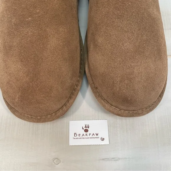 Bearpaw NWT Adele Hickory Suede Fleece Lined Snow Boots Sz 9 Leather Sherpa