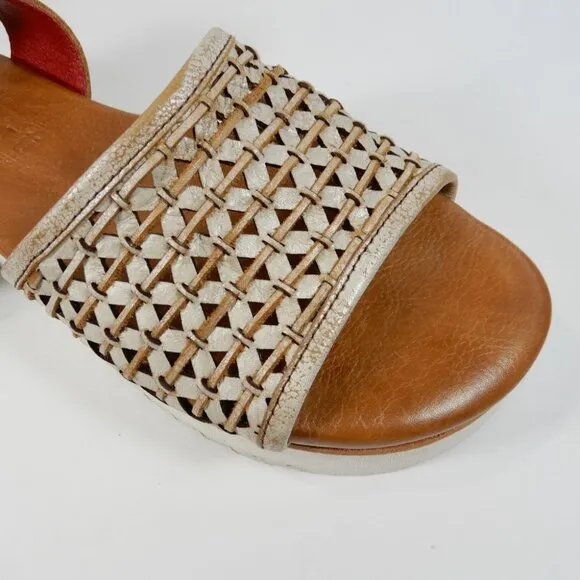 BED STU Brisa Platform Sandals Size 7 Nectar Lux Leather Ankle Strap EUC