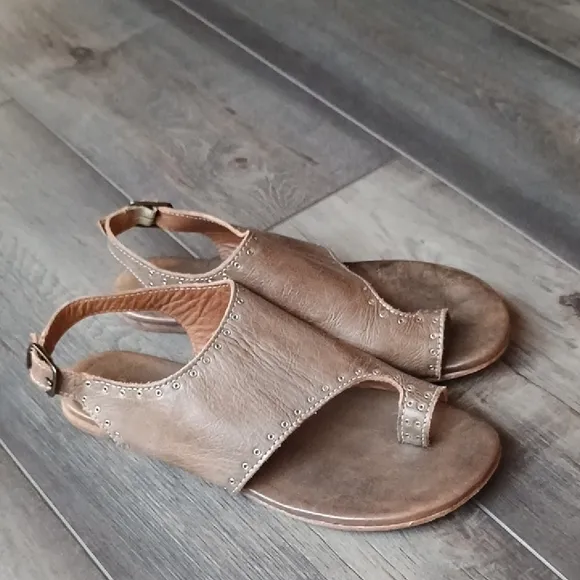 Bed Stu Brown Sandals with Ankle Strap
