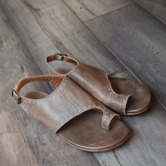 Bed Stu Brown Sandals with Ankle Strap