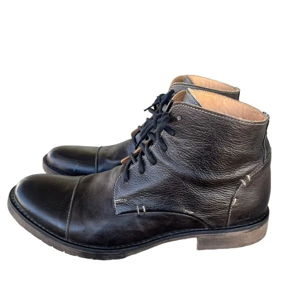 Bed Stu Dreck Leather 6 Eye Lace-Up Boot Rustic Black Men’s Size 9 GUC