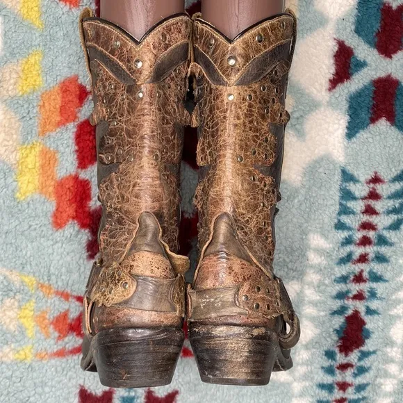 Bed Stu Rubic studded cowboy boots