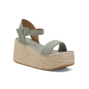 BERNARDO sage Made In Brazil Leather Mallorca Wedge Sandals