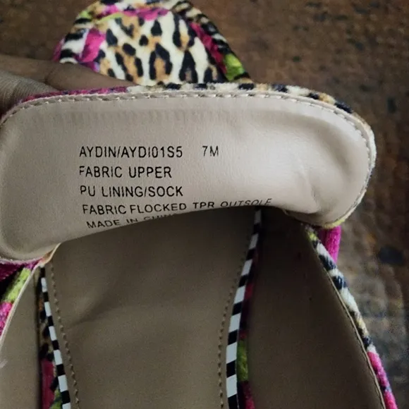 Betsey Johnson Aydin Printed Velvet Platform Clog