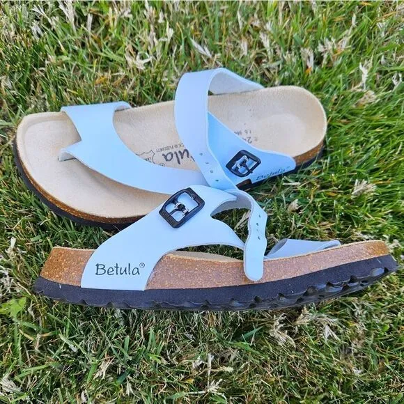 Betula Original Birkenstock Birko Flor Blue Sandals