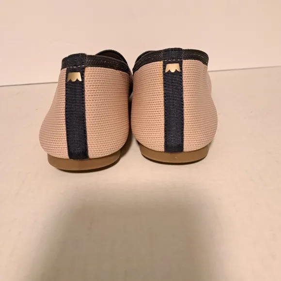 Birdies Blackbird Knit Pointed Toe Flats Loafers Washable Pink &amp; Gray SZ…