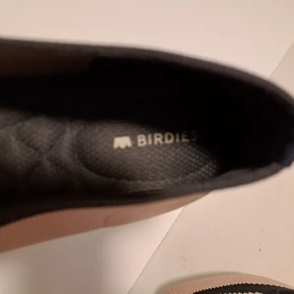 Birdies Blackbird Knit Pointed Toe Flats Loafers Washable Pink &amp; Gray SZ…