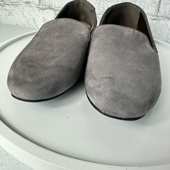 Birdies The Starling Loafers Leather Suede Slip On Neutral Minimal Gray Grey 6