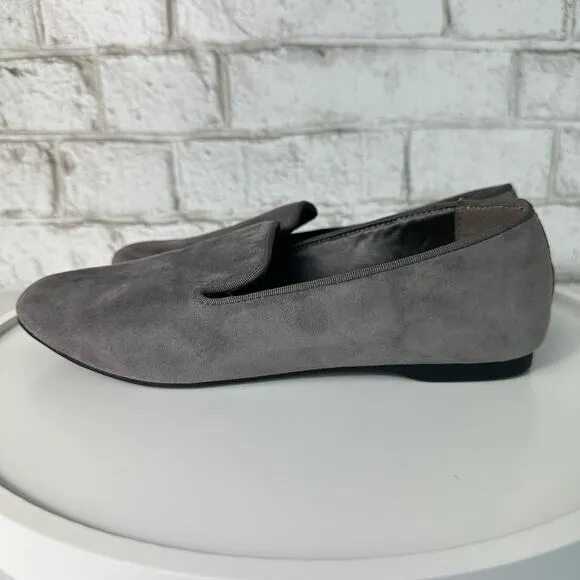 Birdies The Starling Loafers Leather Suede Slip On Neutral Minimal Gray Grey 6