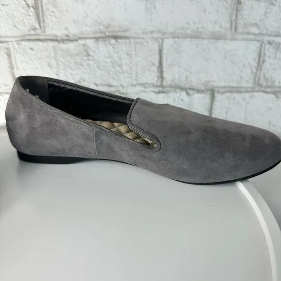 Birdies The Starling Loafers Leather Suede Slip On Neutral Minimal Gray Grey 6