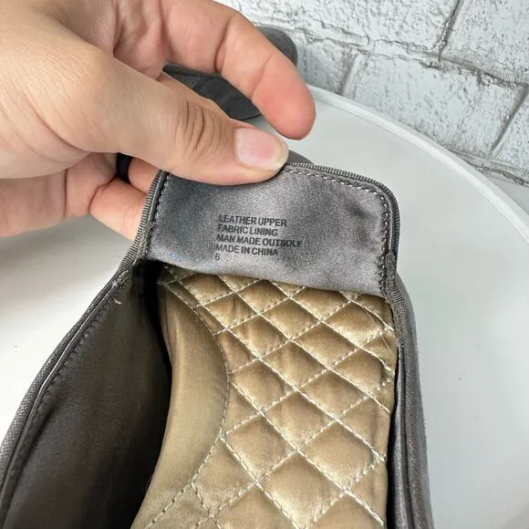Birdies The Starling Loafers Leather Suede Slip On Neutral Minimal Gray Grey 6
