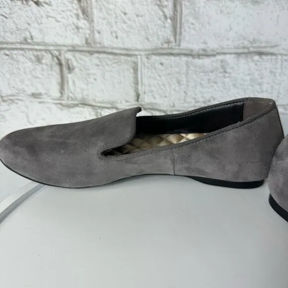 Birdies The Starling Loafers Leather Suede Slip On Neutral Minimal Gray Grey 6