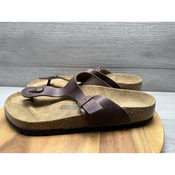Birkenstock 743831 Unisex Gizeh BS Habana Leather Sandals Men’s 11