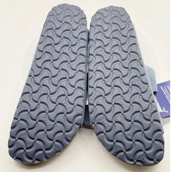 BIRKENSTOCK Arizona Blue Suede Soft Footbed Narrow Size 38 / US 7.0 Women NEW