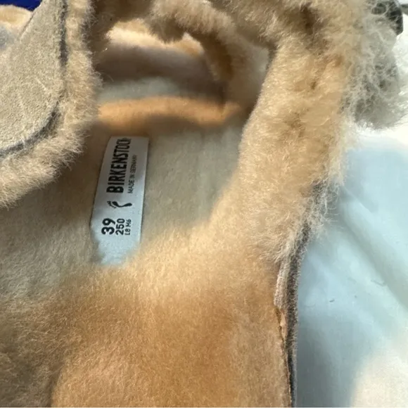 Birkenstock, Arizona shearling tope sandal 39N NIB