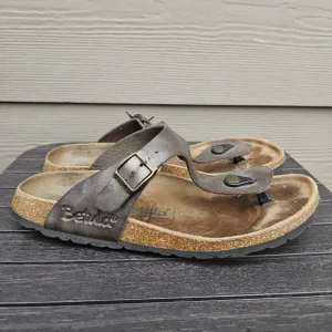 BIRKENSTOCK Betula Gizeh Metallic Leather Shoes Sandals Women's Size 10 EU 41