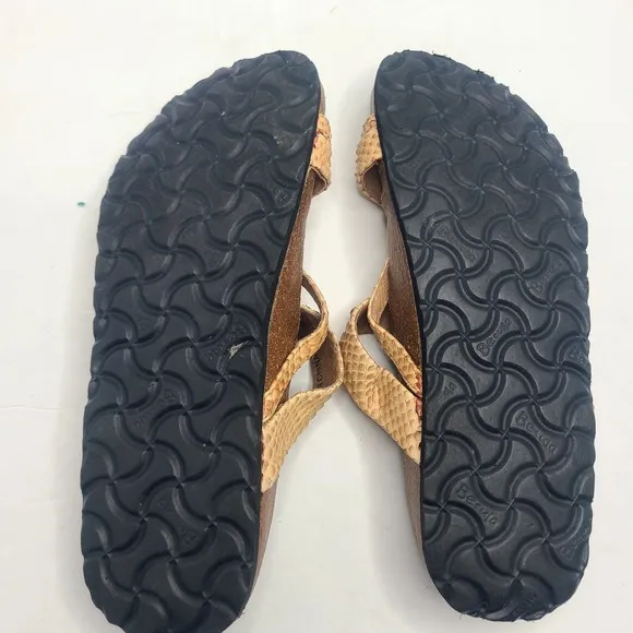 Birkenstock Betula Snakeskin Strap Sandals US 8 EU 39 Medium Narrow Embellished