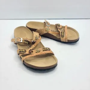 Birkenstock Betula Snakeskin Strap Sandals US 8 EU 39 Medium Narrow Embellished