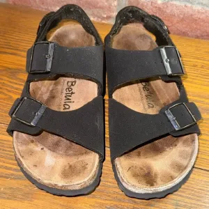 Birkenstock Betula Womens Double Buckle Strap Suede Slingback Sandals Sz 37